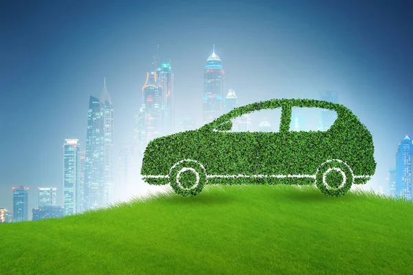 Conceito de carro elétrico ecológico — Fotografia de Stock