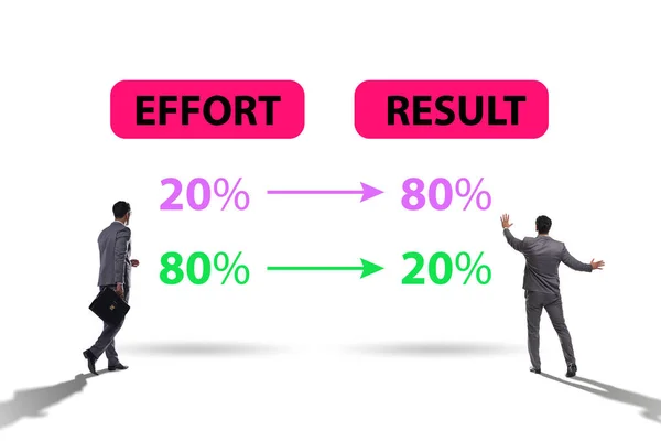 Pareto kural illüstrasyonunda iş adamı — Stok fotoğraf