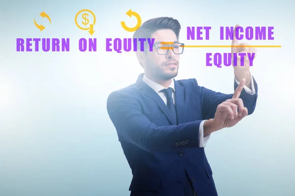 Businessman in return on equity concept — Stock Photo, Image