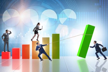 İş adamlarıyla ekonomik büyüme kavramı