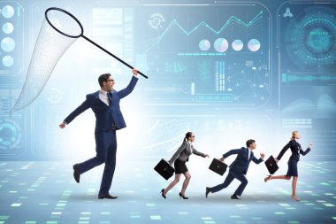 İş adamlarıyla kelle avcılığı ve koruma kavramı