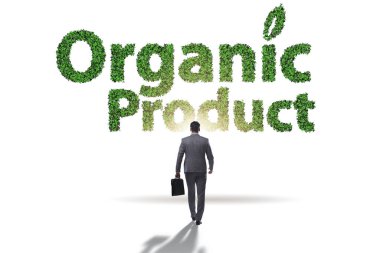 Organik ürün kavramında iş adamı