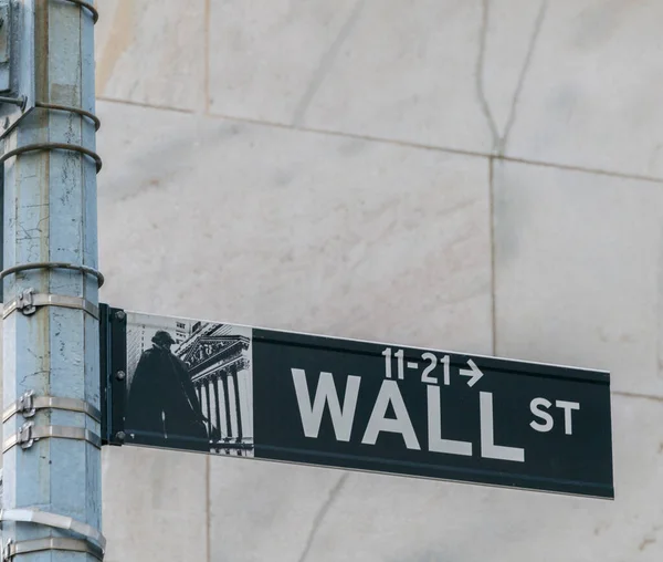 Teken op de Wall Street — Stockfoto