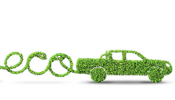 Auto mit alternativem Kraftstoff - 3D-Rendering — Stockfoto
