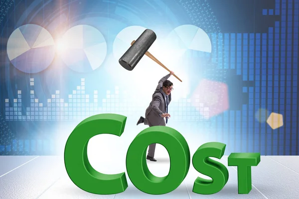 Concetto di ottimizzazione dei costi con riduzione dei costi — Foto Stock