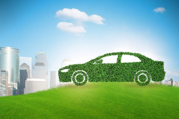 Conceito de carro elétrico ecológico — Fotografia de Stock