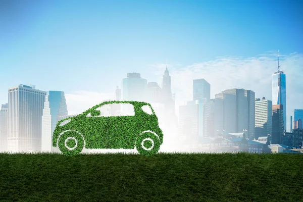 Conceito de carro elétrico ecológico — Fotografia de Stock