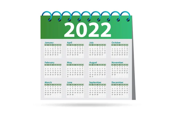 Årets kalender 2022 i affärsidé — Stockfoto