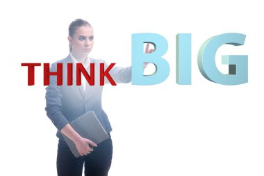 İş kadınıyla ilgili büyük bir kavram düşün.