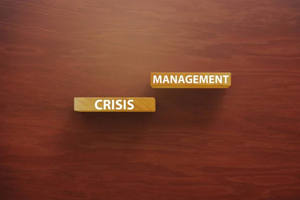 Crisis management concept with steps