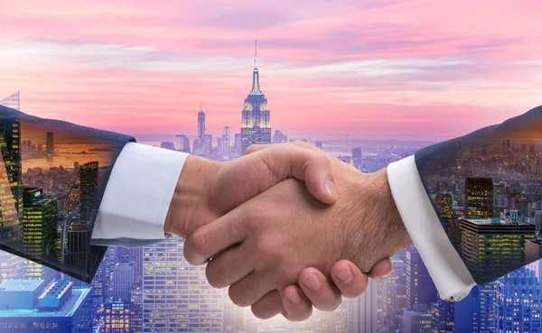 Концепция рукопожатия - иллюстрация бизнес-метафоры — стоковое фото