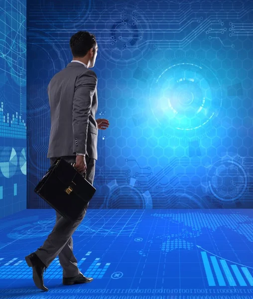 Kameradan uzak yürüme işadamı