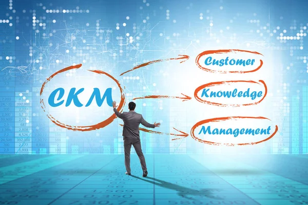 Concepto empresarial de gestión del conocimiento del cliente — Foto de Stock