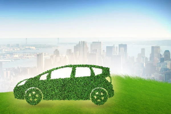 Conceito de carro elétrico ecológico — Fotografia de Stock