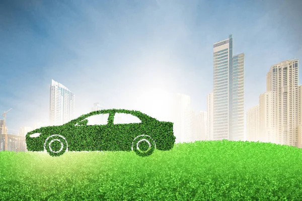 Az ökológiai elektromos autó fogalma — Stock Fotó