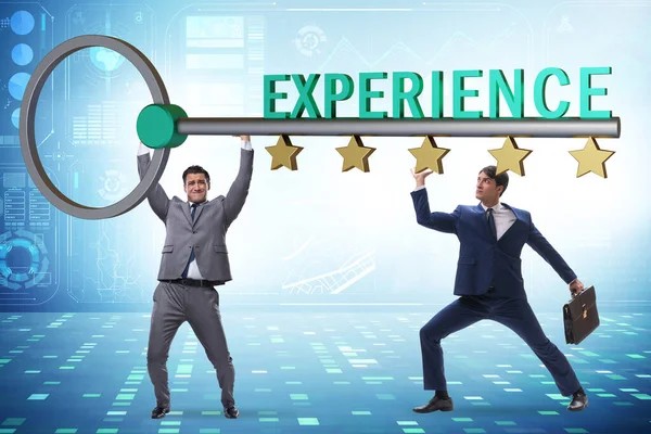 Experience and competence concept with key — Stock Photo, Image