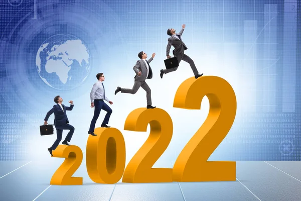 Concept de croissance avec la transition entre 2021 et 2022 — Photo