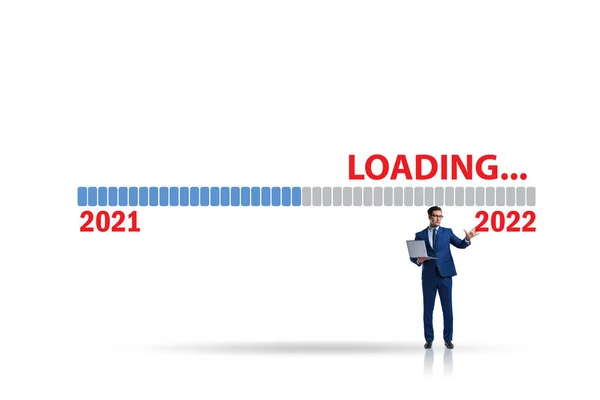 Concept de transition de l'année 2021 à 2022 — Photo