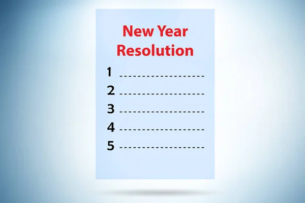 Концепція новорічної резолюції з порожнім списком — стокове фото