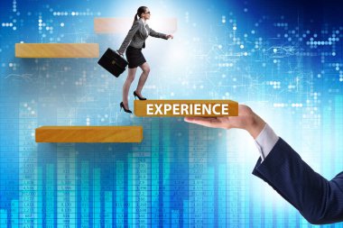 İş kadınlarıyla deneyim konsepti