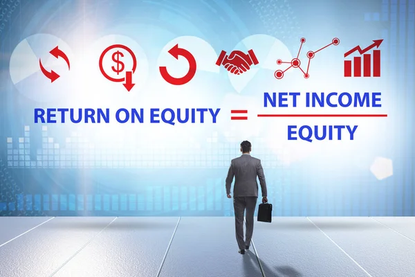 Businessman in return on equity concept — Stock Photo, Image