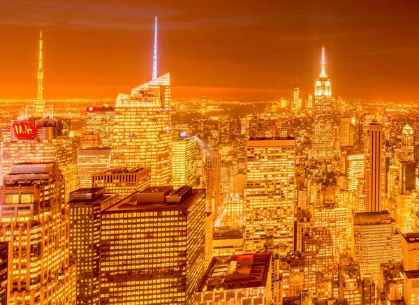 New York - DECEMBER 20, 2013: Zicht op Lower Manhattan op Decembe — Stockfoto
