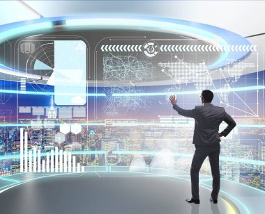 Küresel iş kavramında iş adamı