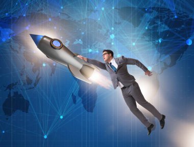 Girişim konseptinde iş adamı