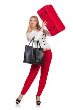 Seyahat konsepti beyazlara izole edildi