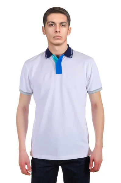 Camiseta masculina isolada no fundo branco — Fotografia de Stock