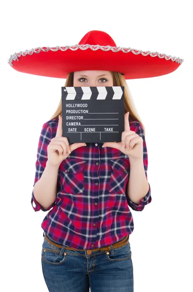 Divertente messicano con sombrero in concetto — Foto Stock