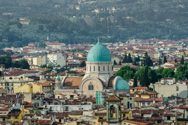 Üstten Floransa Yahudi Sinagogu — Stok fotoğraf