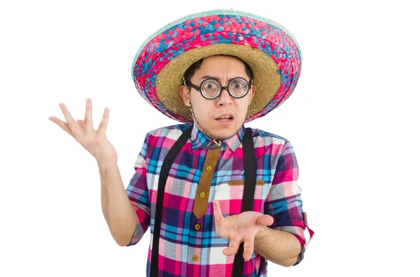 Grappig Mexicaans met sombrero in concept — Stockfoto