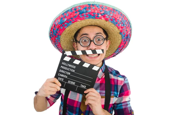 Divertido mexicano con sombrero en concepto —  Fotos de Stock