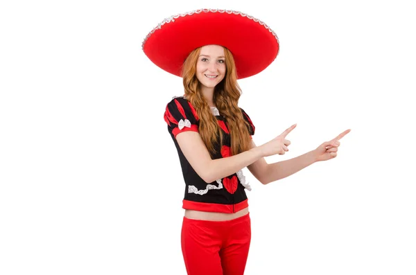 Divertente messicano con sombrero in concetto — Foto Stock