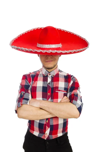 Mexicano engraçado com sombrero em conceito — Fotografia de Stock