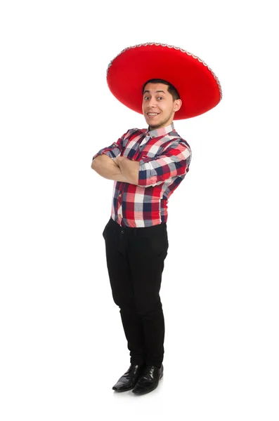 Divertente messicano con sombrero in concetto — Foto Stock