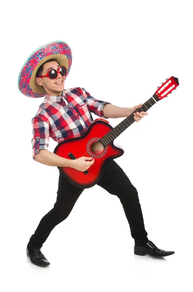 Lustiger Mexikaner mit Sombrero im Konzept — Stockfoto