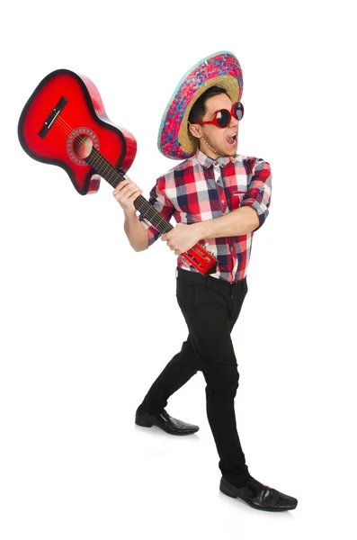 Divertido mexicano con sombrero en concepto — Foto de Stock