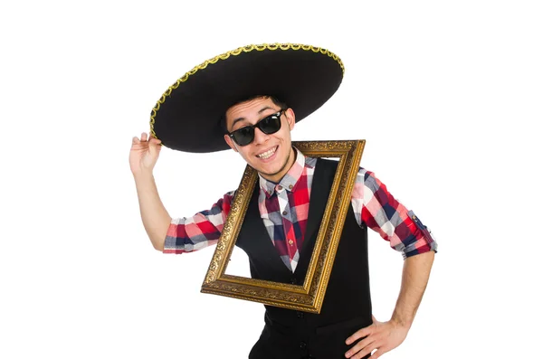 Divertente messicano con sombrero in concetto — Foto Stock