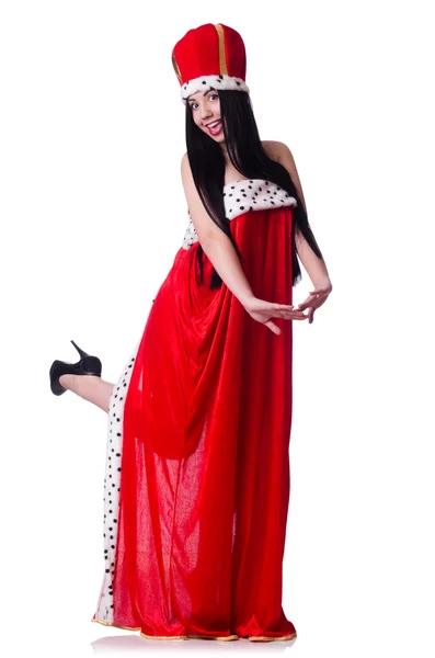 Королева в червоній сукні — стокове фото