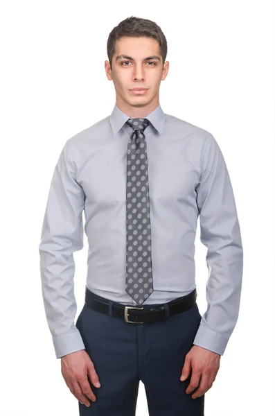 Männliche Modell mit Hemd isoliert auf weiß — Stockfoto