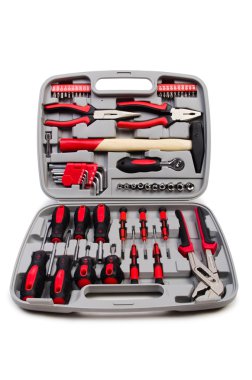 Beyaz arka plan üzerinde izole toolkit