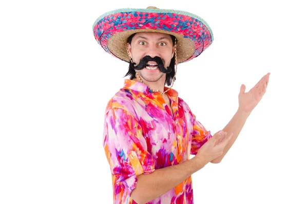 Divertido mexicano con sombrero en concepto — Foto de Stock