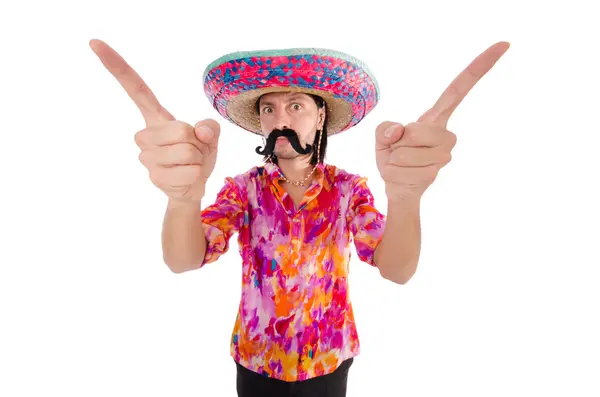 Funny mexican with sombrero hat — Stock Photo, Image