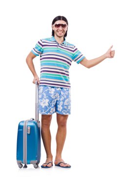 Seyahat konsepti beyazlara izole edildi