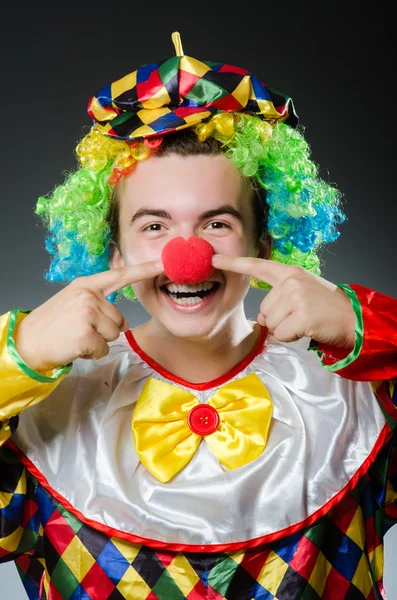 Clown divertente nel concetto di umorismo — Foto Stock