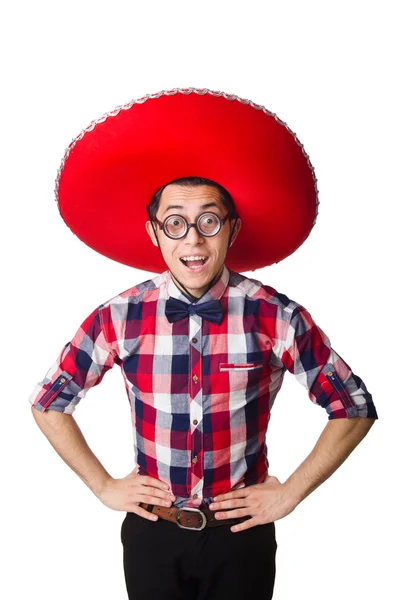 Rolig mexikanska med sombrero i koncept — Stockfoto