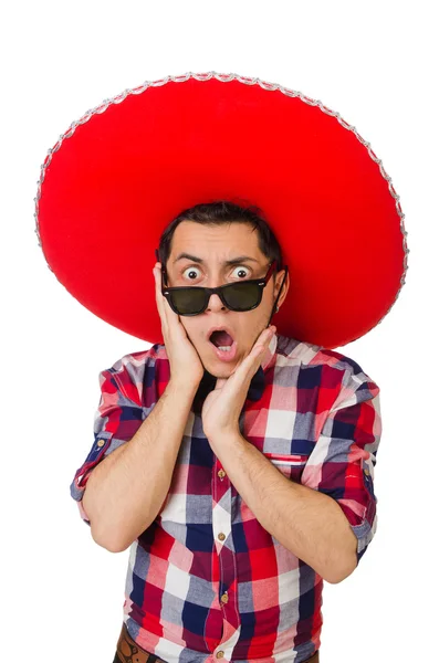 Divertente messicano con sombrero in concetto — Foto Stock