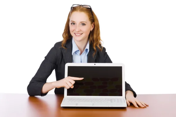 Woman businesswoman in business concept — Stock Photo, Image